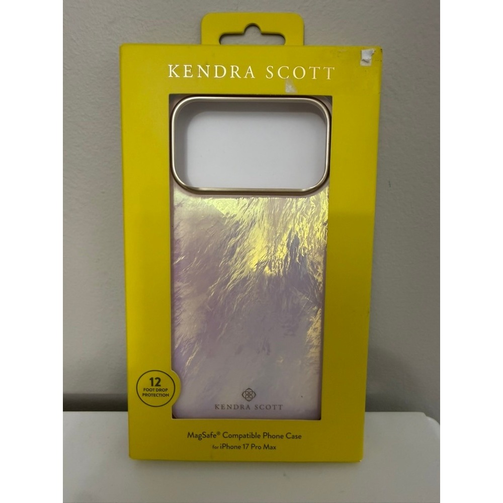 Kendra Scott Phone Case iPhone 17 Pro Max Iridescent Ivory Pink Gold MagSafe NWT